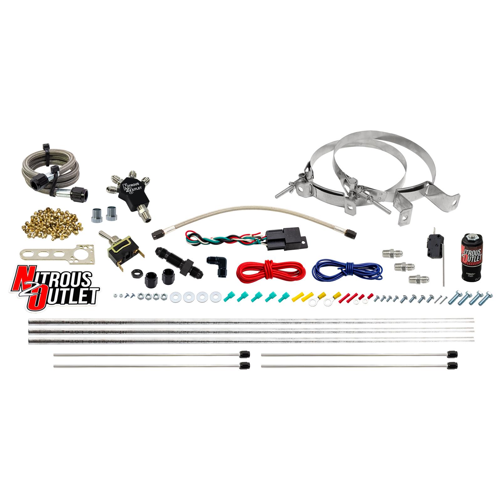 Nitrous Outlet Oxide Systems 50-10104-00 Systems, Powersports Dry Quad Discharge Hardline System (40,60,80,100,120 HP)(No Bottle)