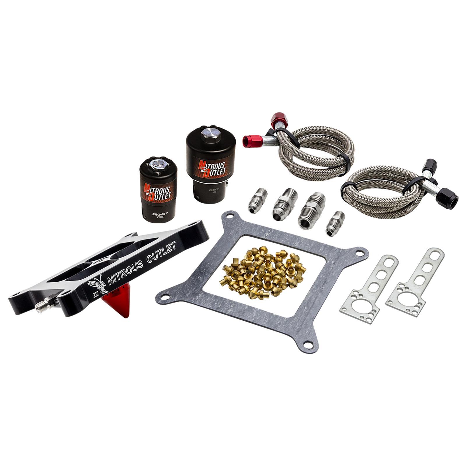 Nitrous Outlet Oxide Systems 00-10602-GEN4-SF Systems, 4150 Stinger 4 Race Solenoid Forward Converid Brackets - (Gas/E85)(5-55 psi)(50-600 HP)