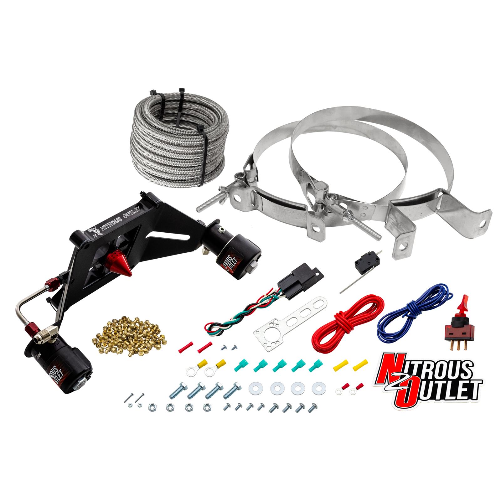 Nitrous Outlet Oxide Systems 00-10612-GEN4-00 Systems, 4150 Stinger 4 Race System - Hard-line/.178 - (Gas/E85)(5-55 psi)(50-600 HP)(No Bottle)