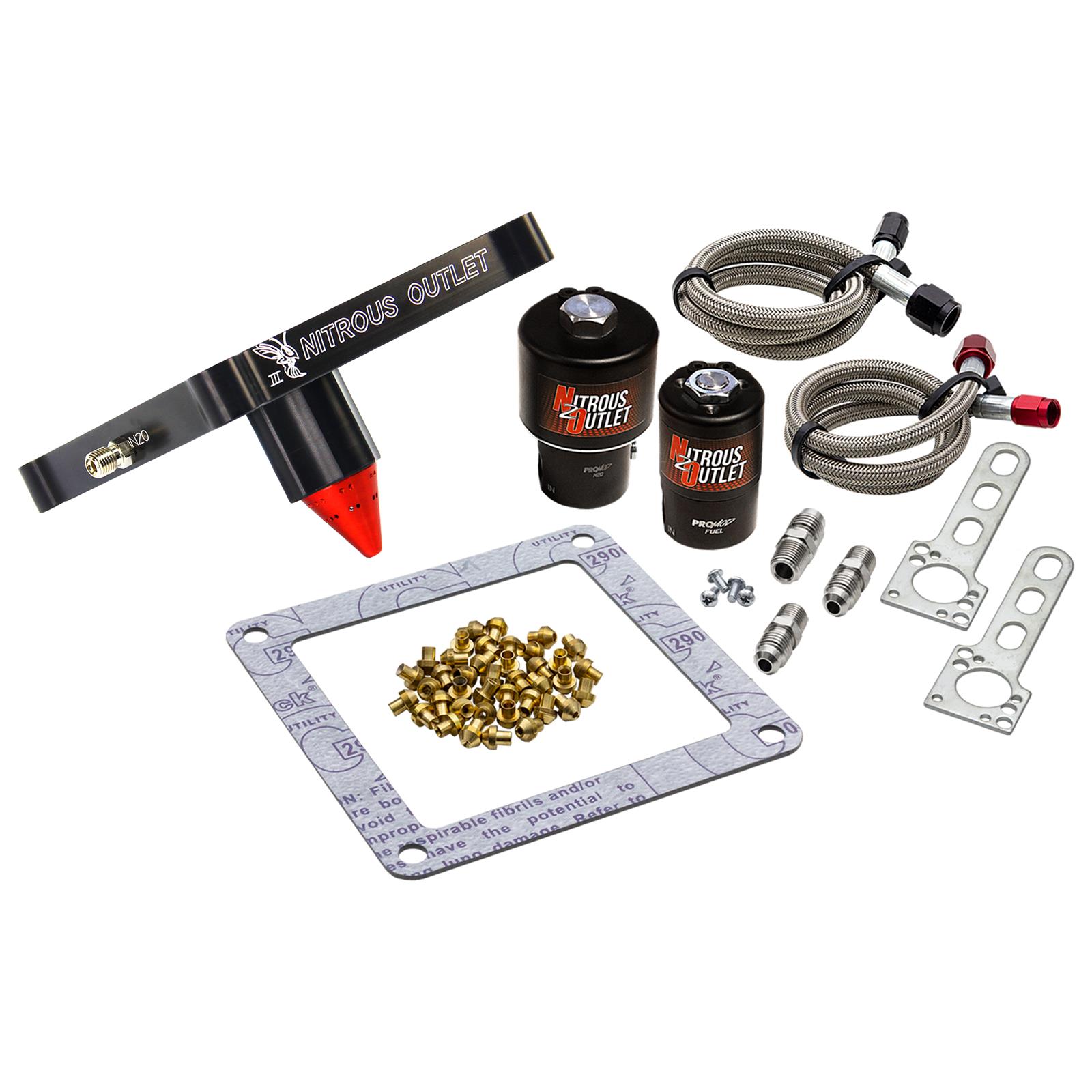 Nitrous Outlet Oxide Systems 00-10652-GEN3-SF Systems, 4500 Stinger 3 Race Solenoid Forward Converid Brackets - (Gas/E85)(5-55 psi)(50-600 HP)
