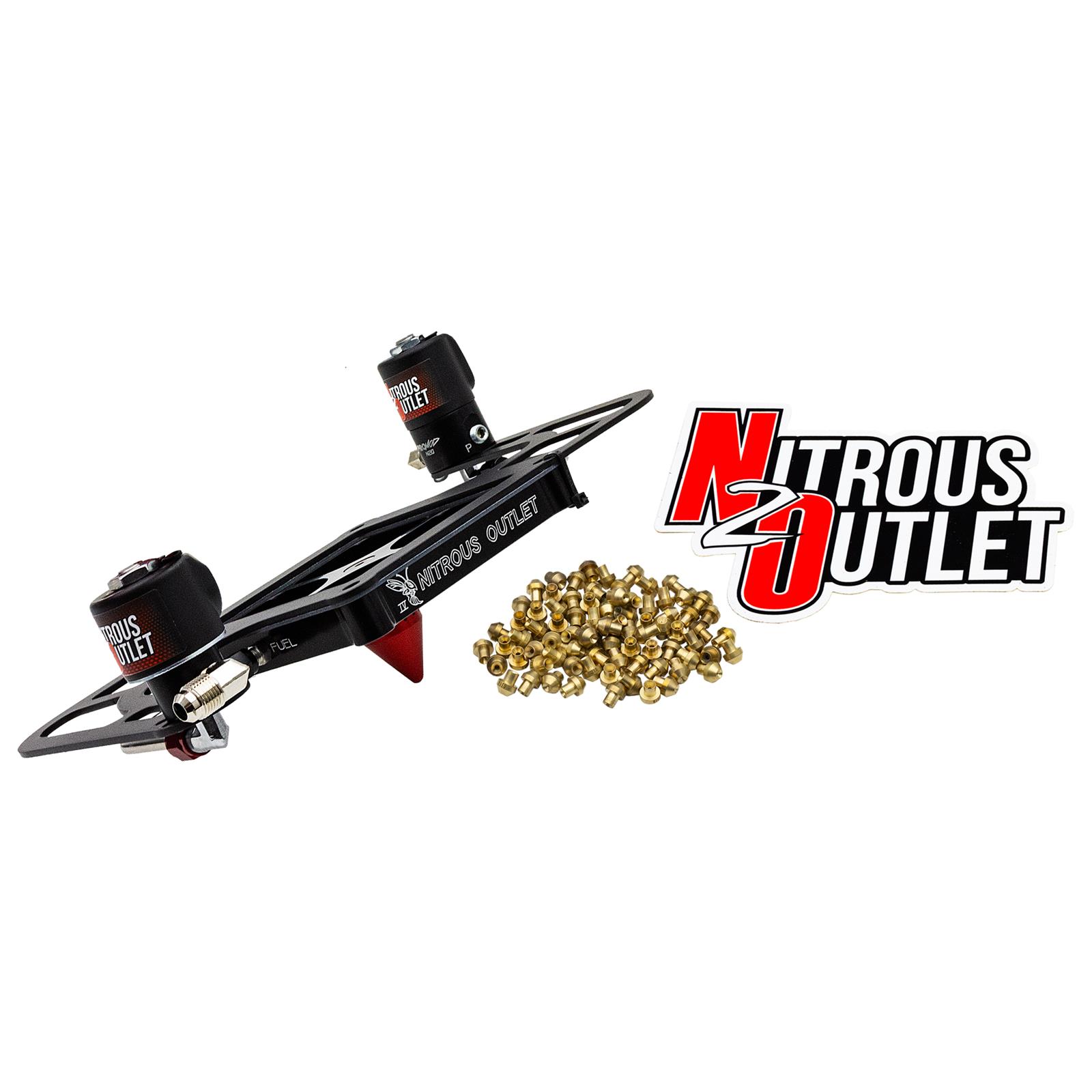 Nitrous Outlet Oxide Systems 00-10654-GEN4-SF Systems, 4500 Stinger 4 Solenoid Forward Conversion Bracket - (Gas/E85)(5-55 psi)(50-500 HP)