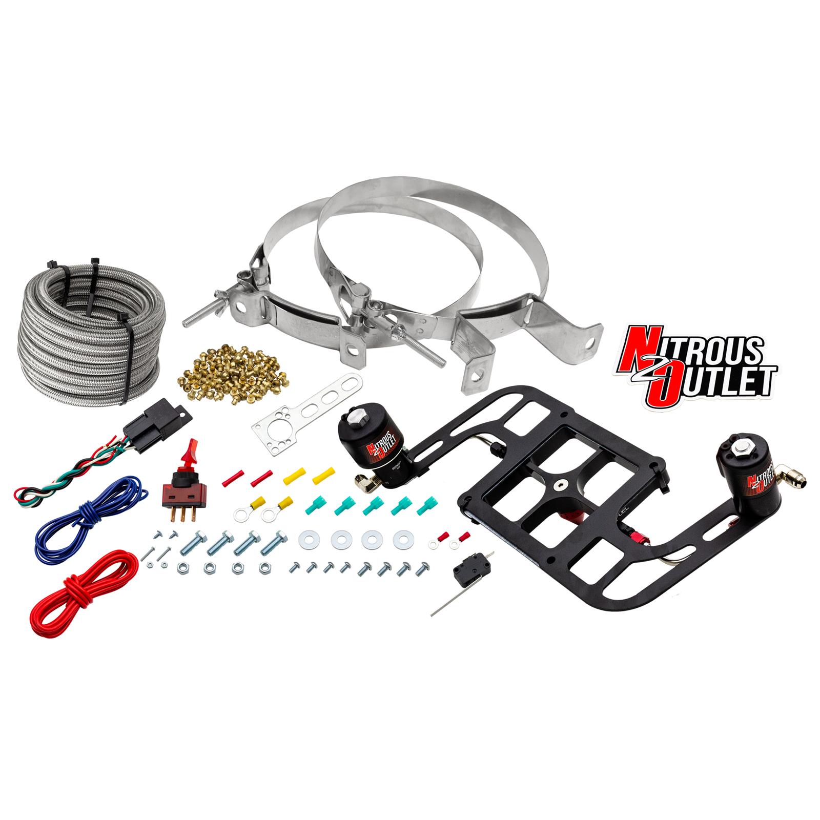 Nitrous Outlet Oxide Systems 00-10656-GEN4-00 Systems, 4500 Stinger 4 Race System - Hard-line/.178 - (Gas/E85)(5-55 psi)(50-600 HP)(No Bottle)