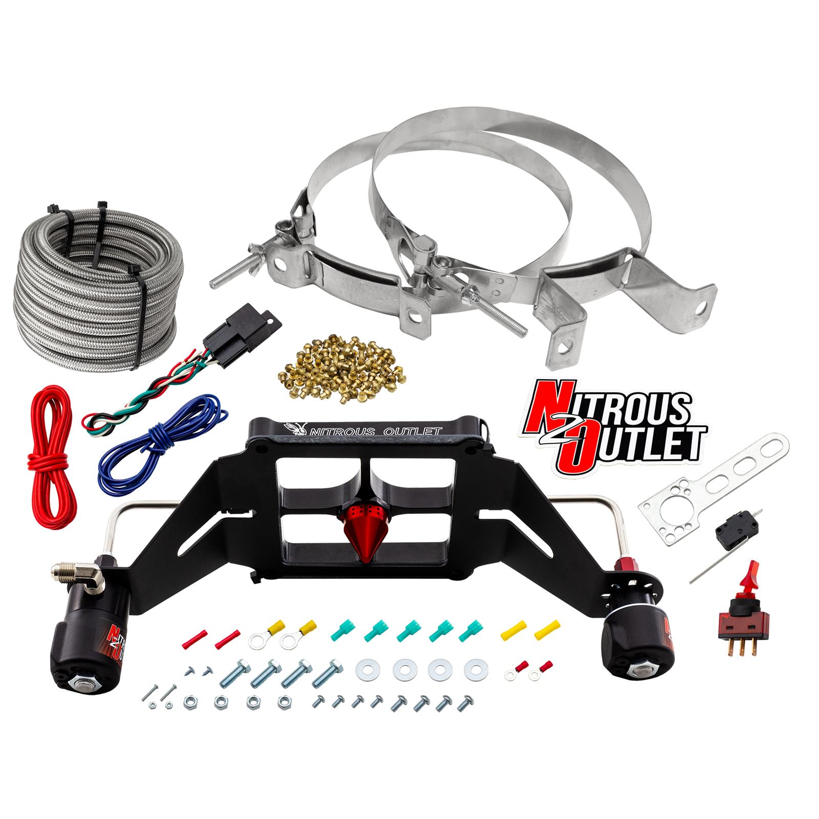 Nitrous Outlet Oxide Systems 00-10660-GEN4-00 Systems, 4500 Stinger 4 System - Hard-line/.122 Nitr - (Gas/E85)(5-55 psi)(50-500 HP)(No Bottle)
