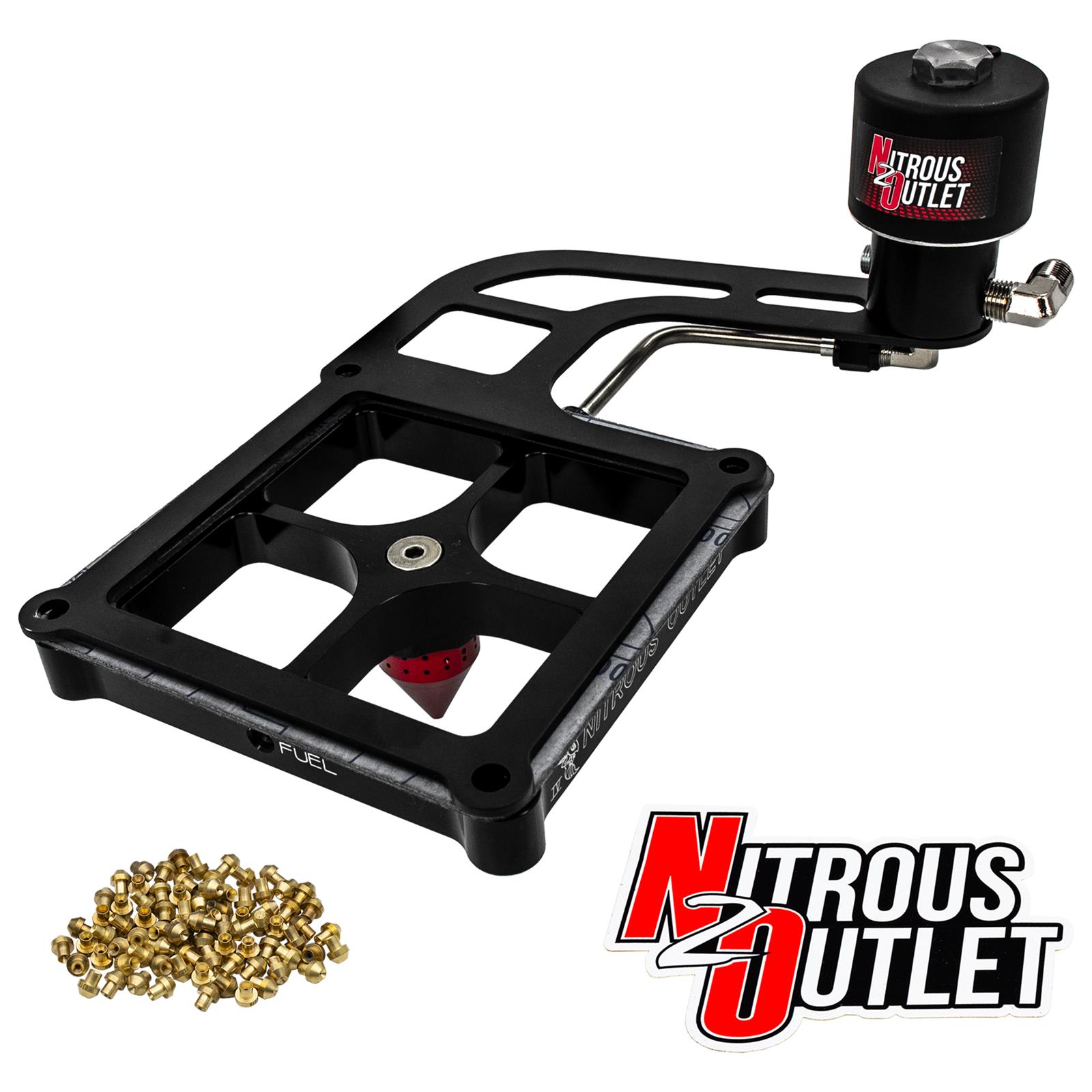 Nitrous Outlet Oxide Systems 00-10681-GEN4-SF Systems, 4500 Stinger 4 Dry Race Solenoid Forward Conversion Kit - Hard-line/.178 Trashcan Solenoid/Boomerang Solenoid Bracket -