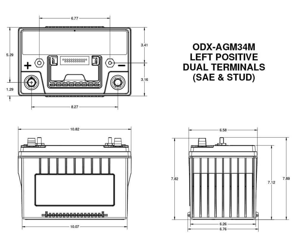 Odyssey Battery ODX-AGM34M Odyssey Drycell Batteries | Summit Racing