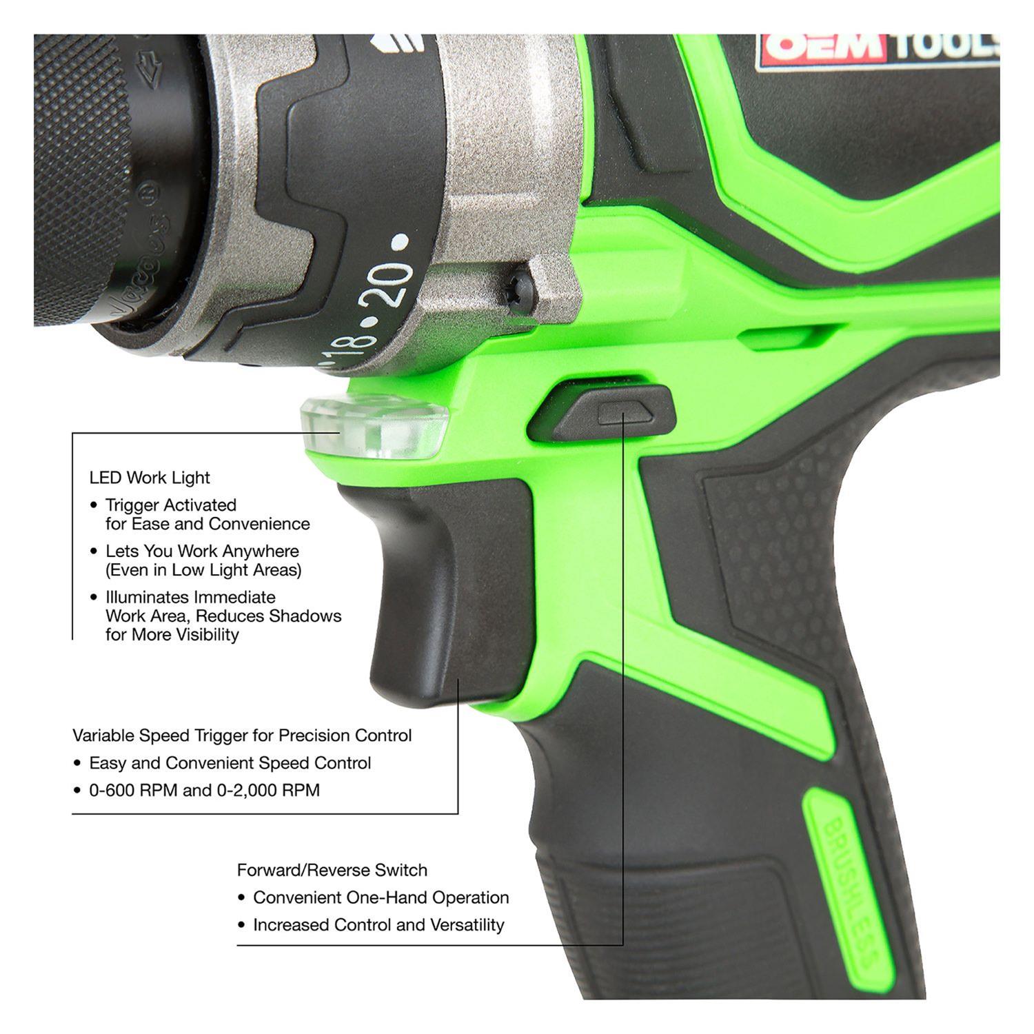 OEMTools 24484 OEM Automotive Tools 1/2 in. Drive Brushless Drills