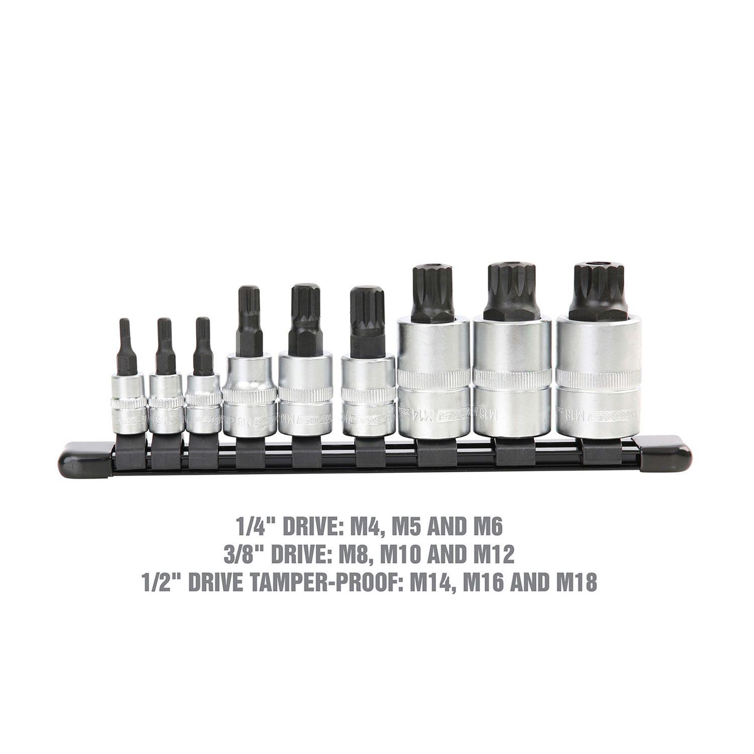 OEMTools 25953 OEM Automotive Tools 9Piece Triple Square Bit Sets