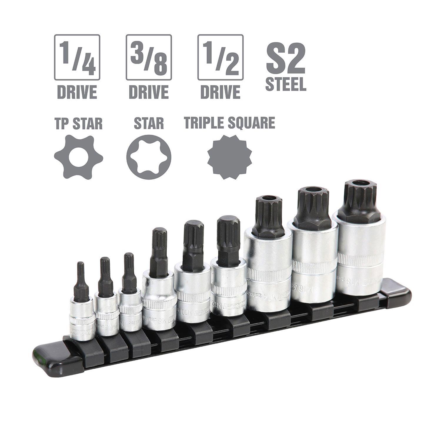 .^っ. т^ Amazon.com: OEMTOOLS 25953 Triple Square Bit Set, 9-Piece