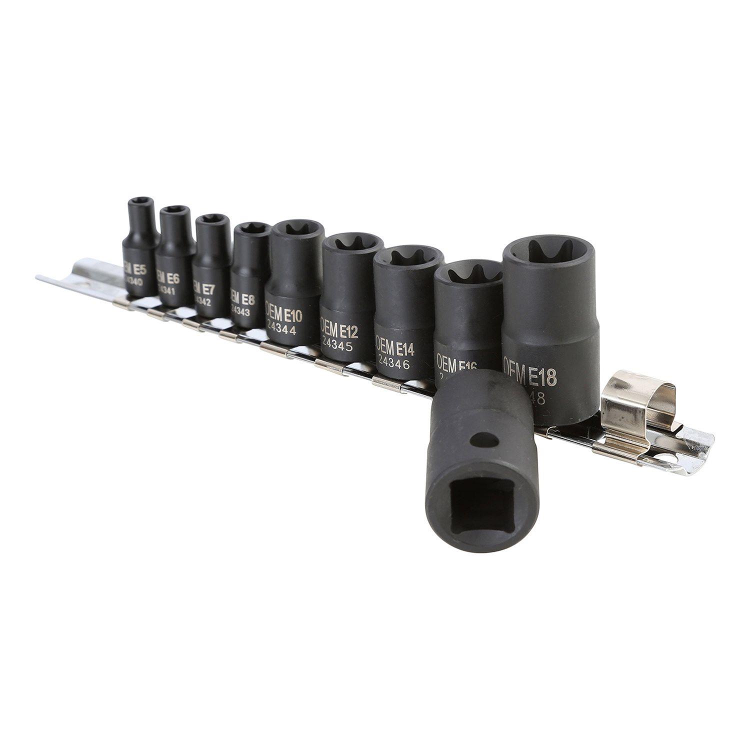 OEMTools 25954 OEM Automotive Tools 10Piece External Star Socket Sets