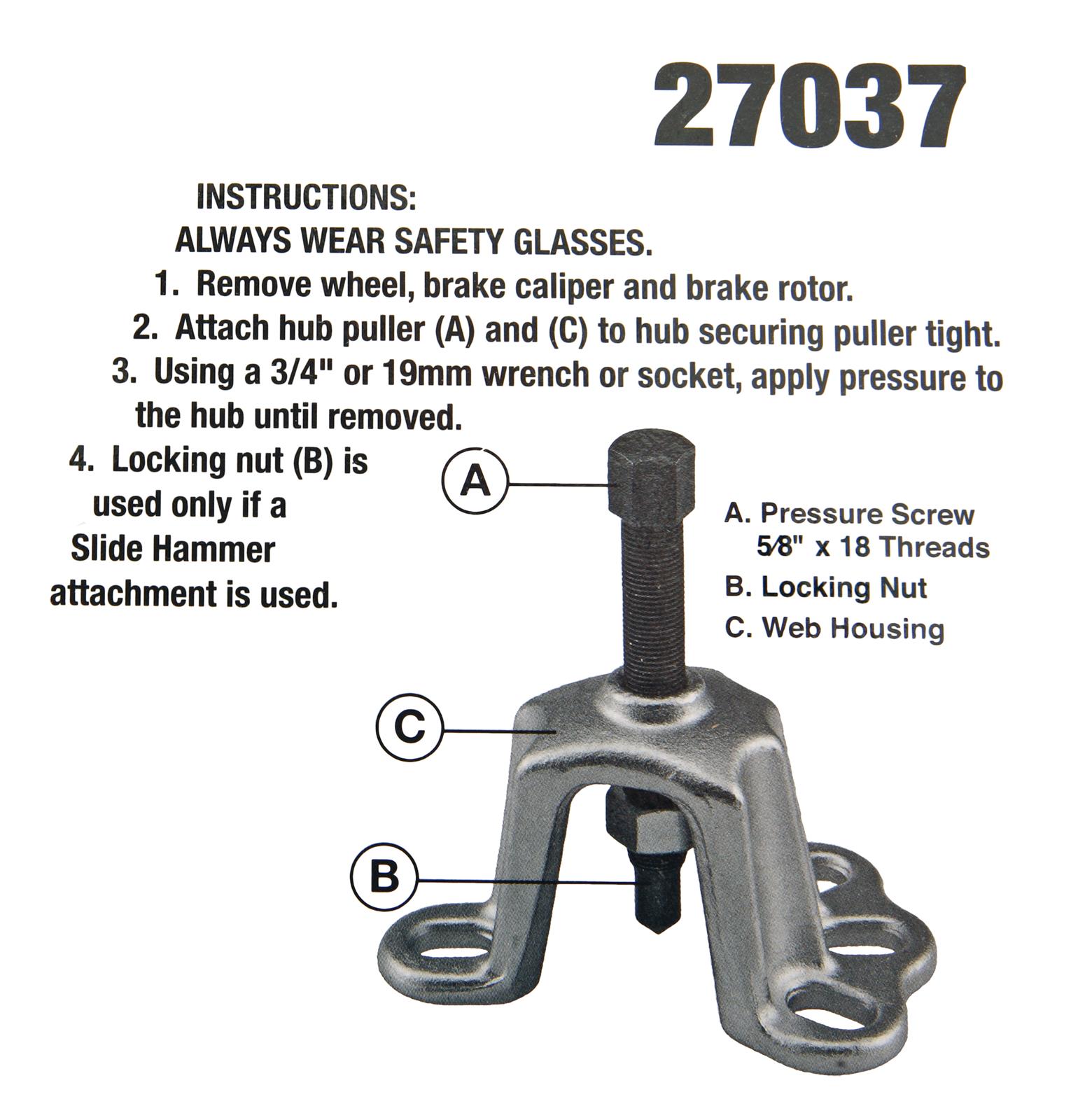 OEMTools 27037 OEM Automotive Tools Front Wheel Drive Hub Pullers