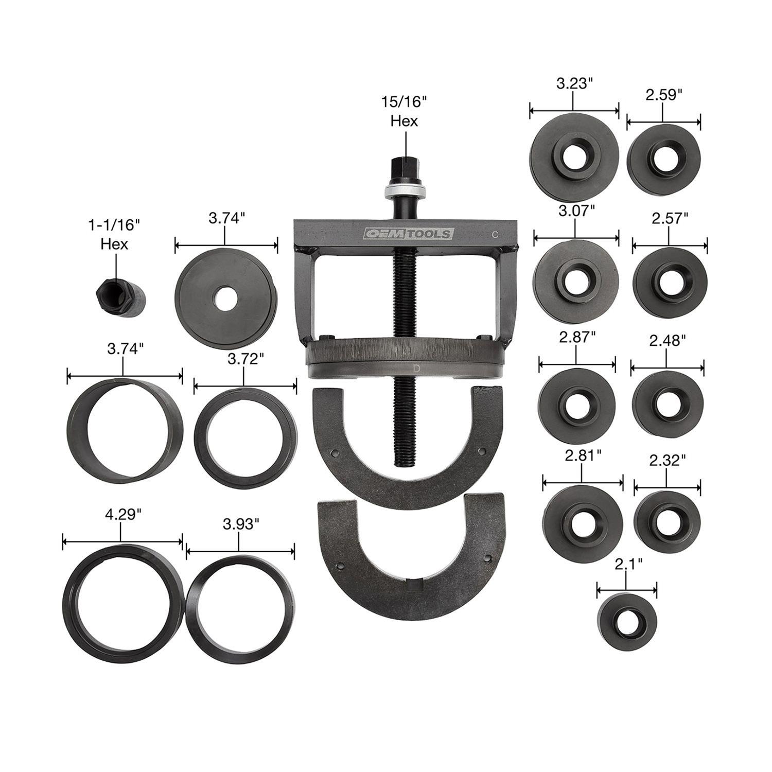 OEMTools 27213 OEM Automotive Tools Master Wheel Hub and Bearing Remover/Installer Kits Summit