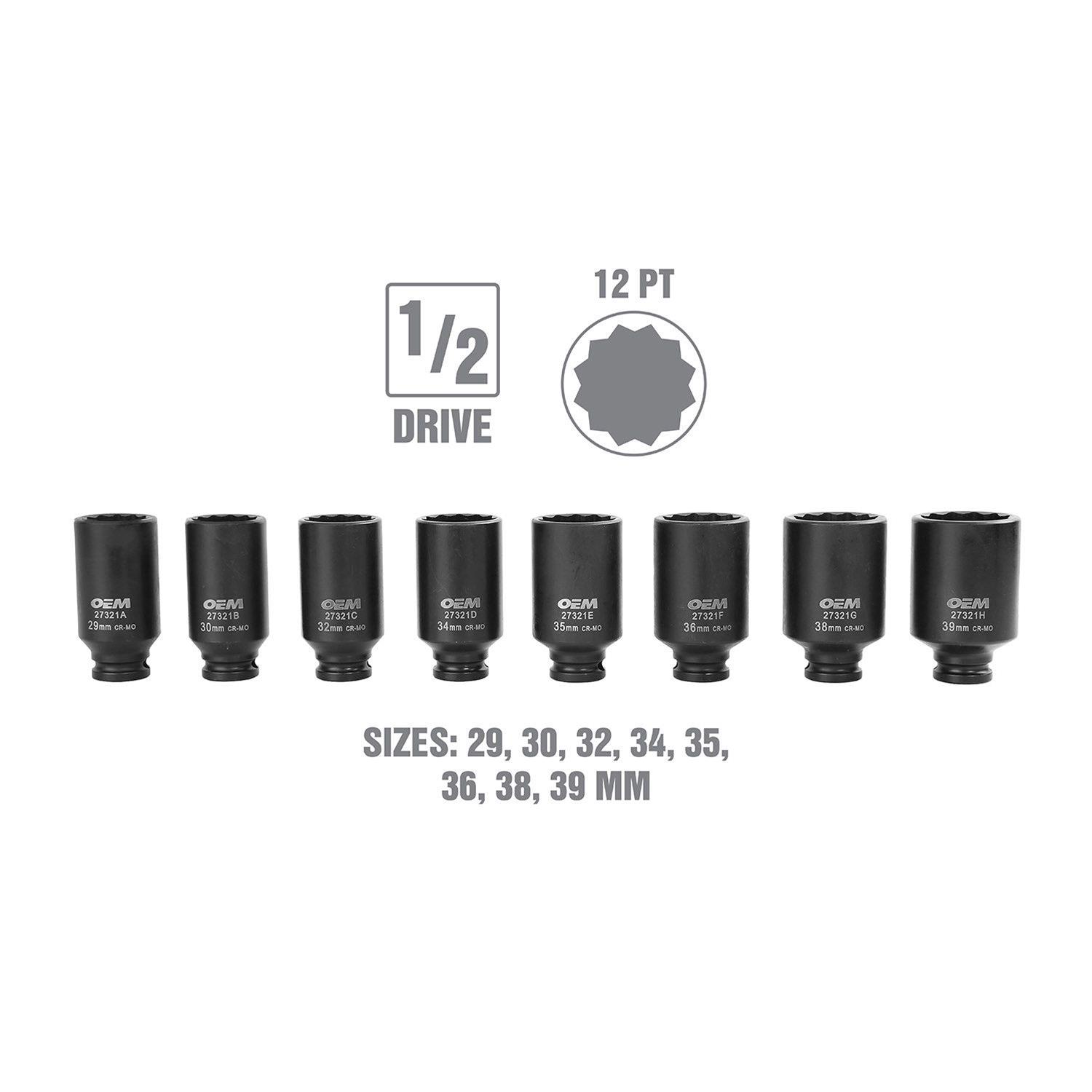 OEMTools 27321 OEM Automotive Tools Axle Nut Sockets | Summit Racing