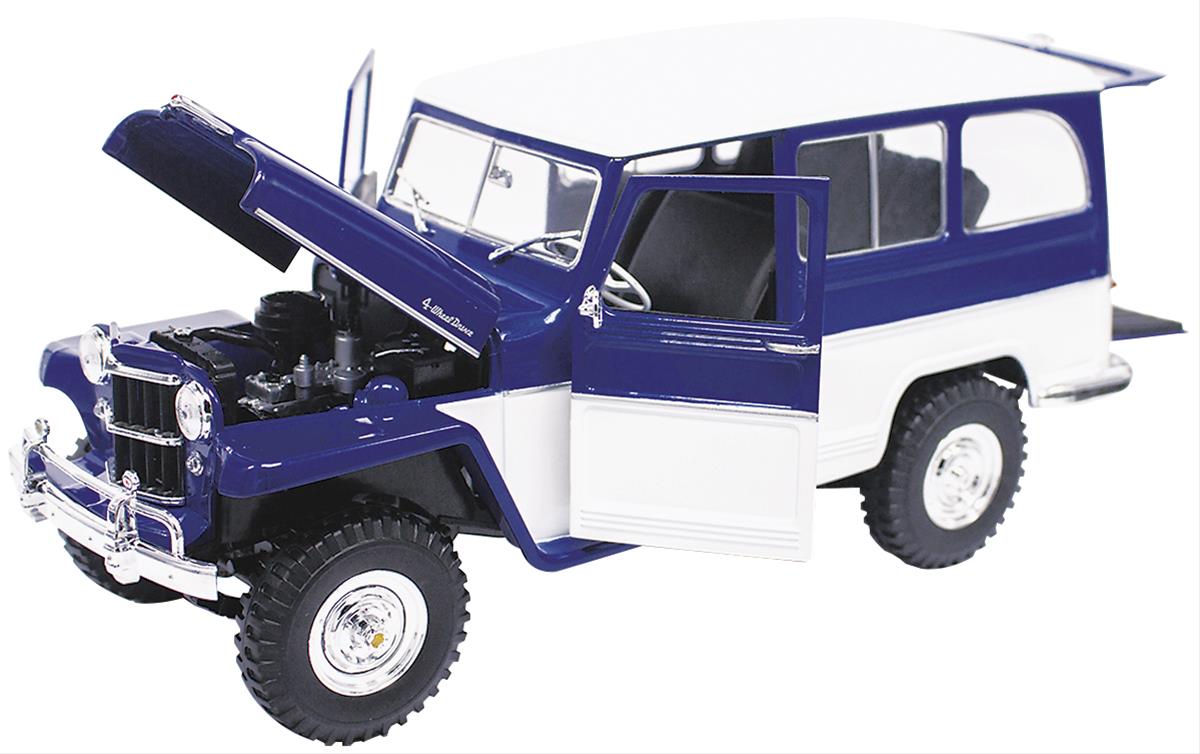 Summit Gifts 92858-BLUE 1:18 Scale 1955 Willys Jeep Station Wagon