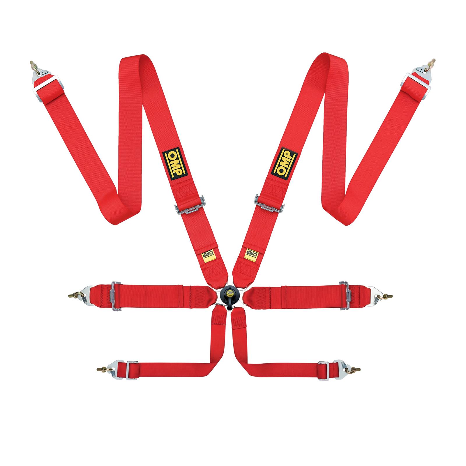 OMP First 3 Safety Harness Red