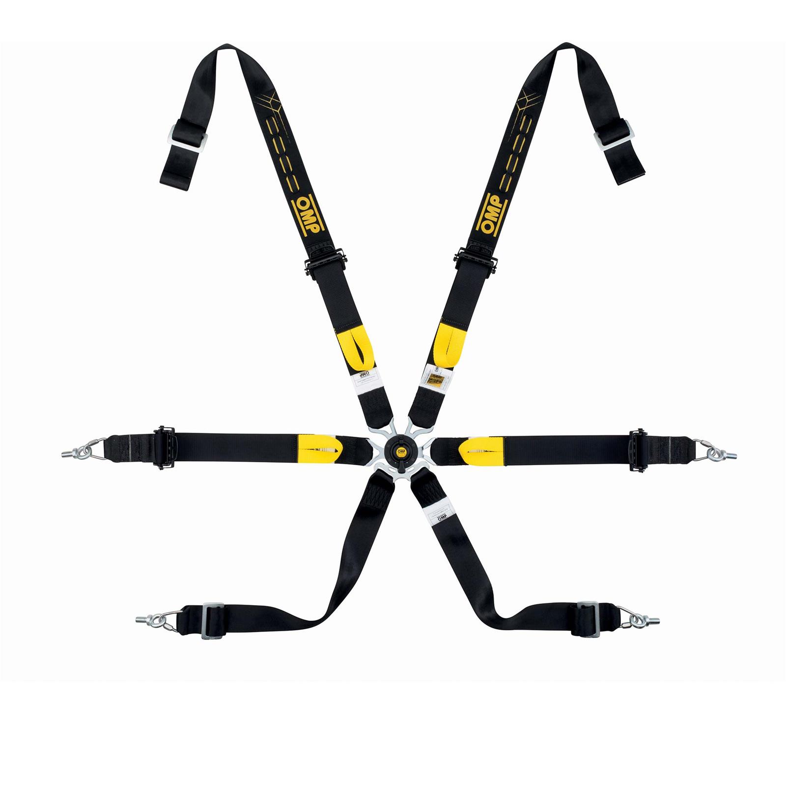 OMP Safety Harness One 2in WRC Pull Up - Black (Fia 8853-2016)