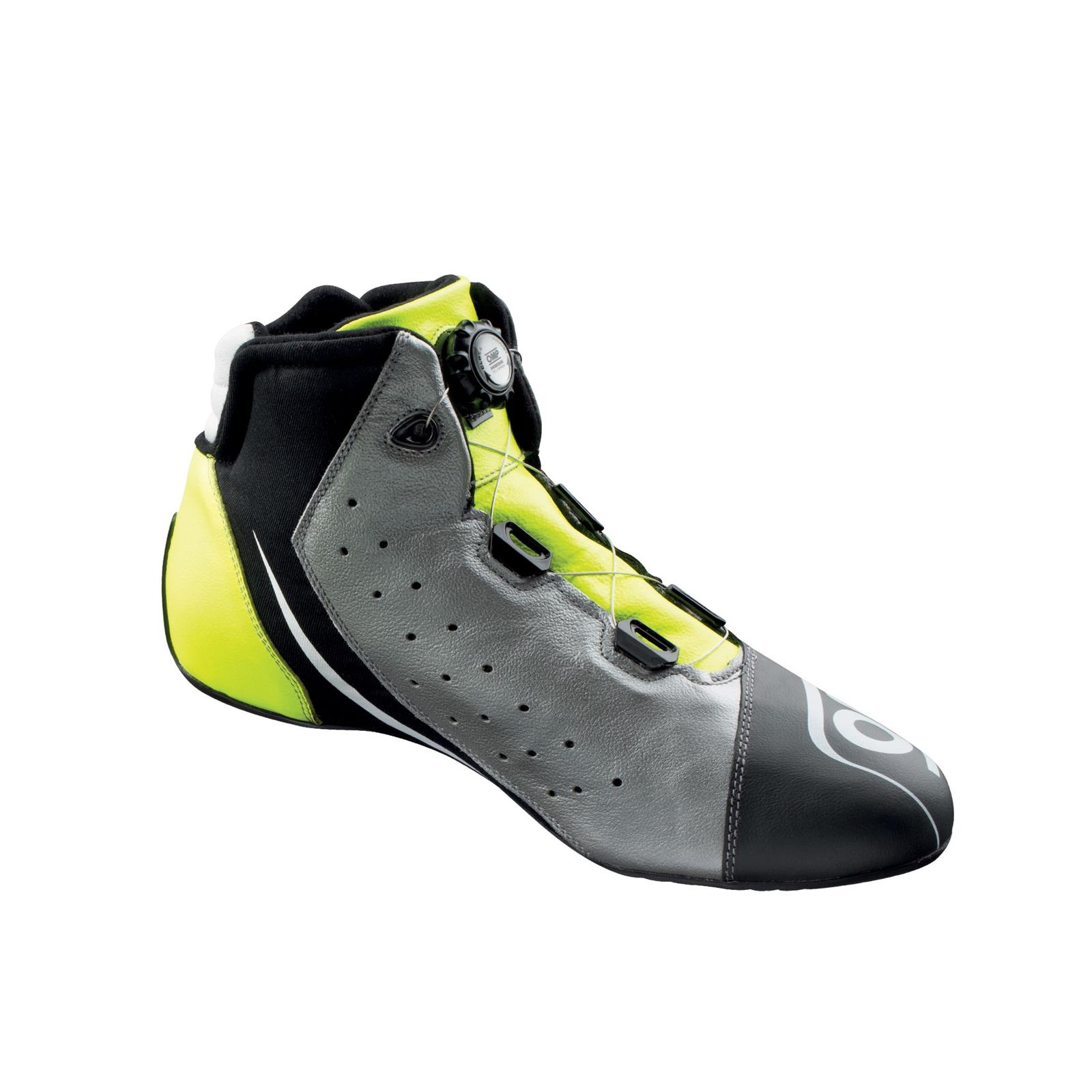 OMP Racing Inc Driving Shoes & Boots IC0-0805-B01-370-38 ONE EVO X R SHOES BLACK/SILVER/FLUO YELLOW SIZE 38 FIA 8856-2018