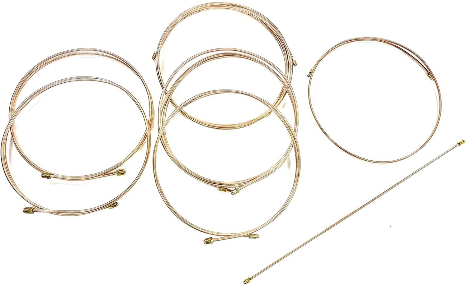 Copper Nickel Brake Line Kit. All Lines Cut To Length And Flared With Correct Fittings - Just Bend Them Into Place The Stop Shop CN-167