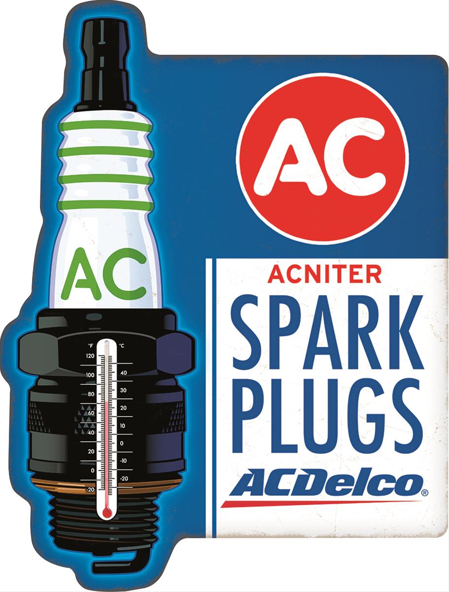 AC Delco Spark Plugs Thermometer Sign 90152406 eBay