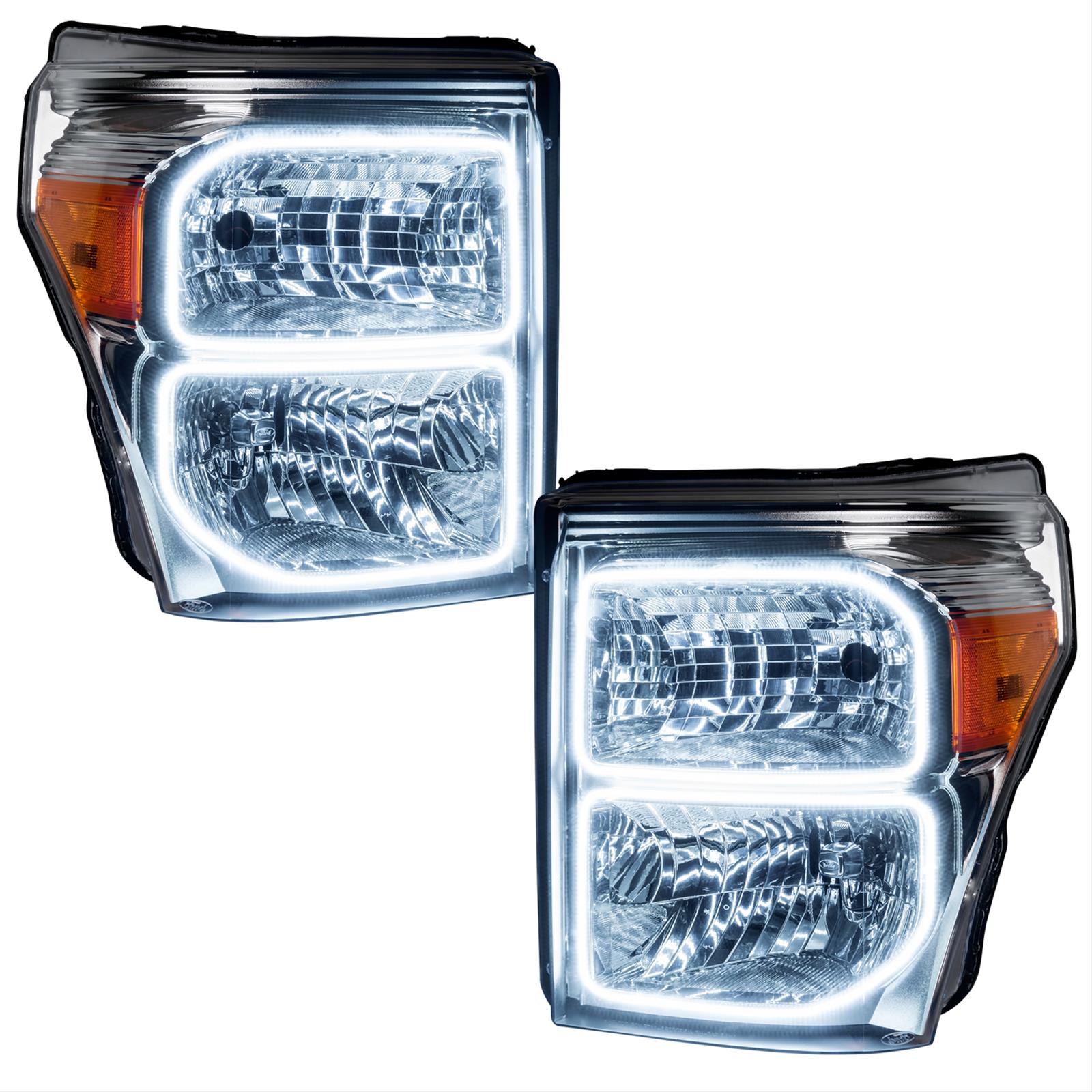 15-17 F150 ANZO Black LED Outline Headlights 111347, image size:1600x1600