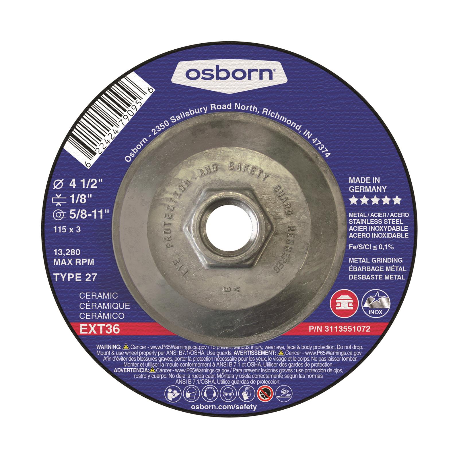 OSBORN 3113551072R Osborn Grinding Wheels Summit Racing