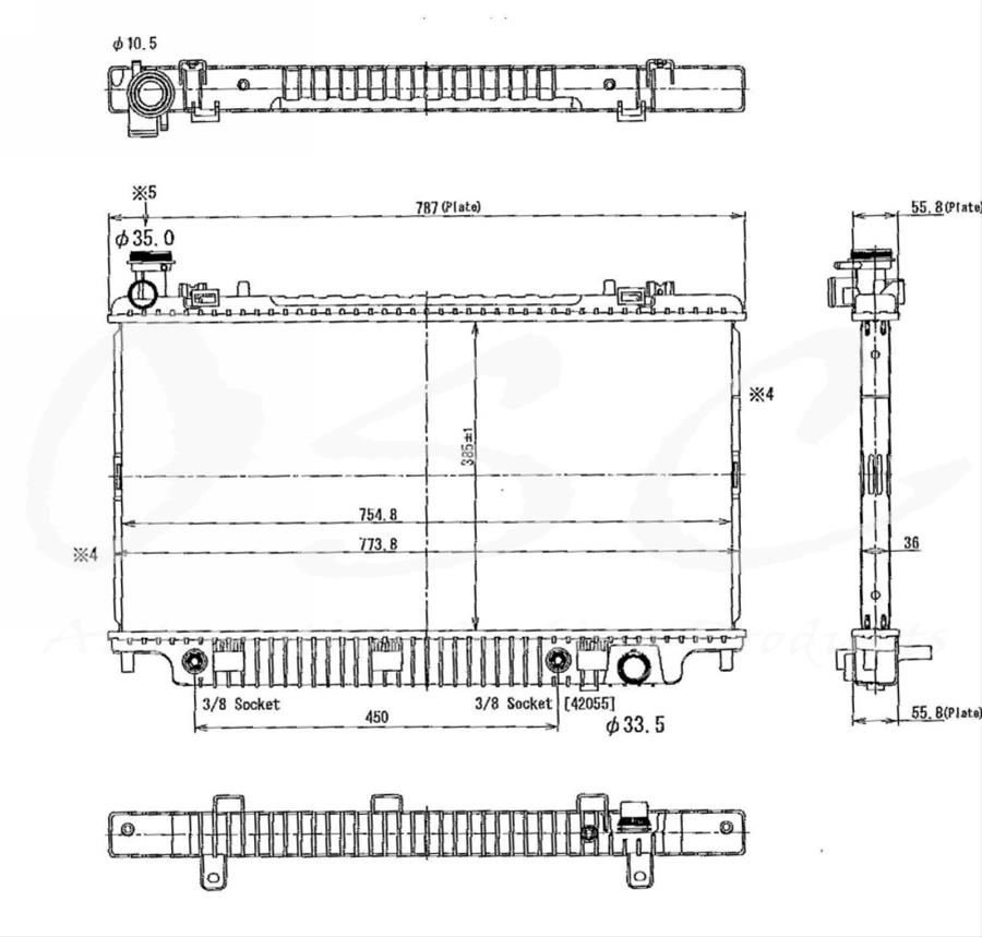 OSC Automotive Products 13044 OSC Automotive Radiators Summit Racing