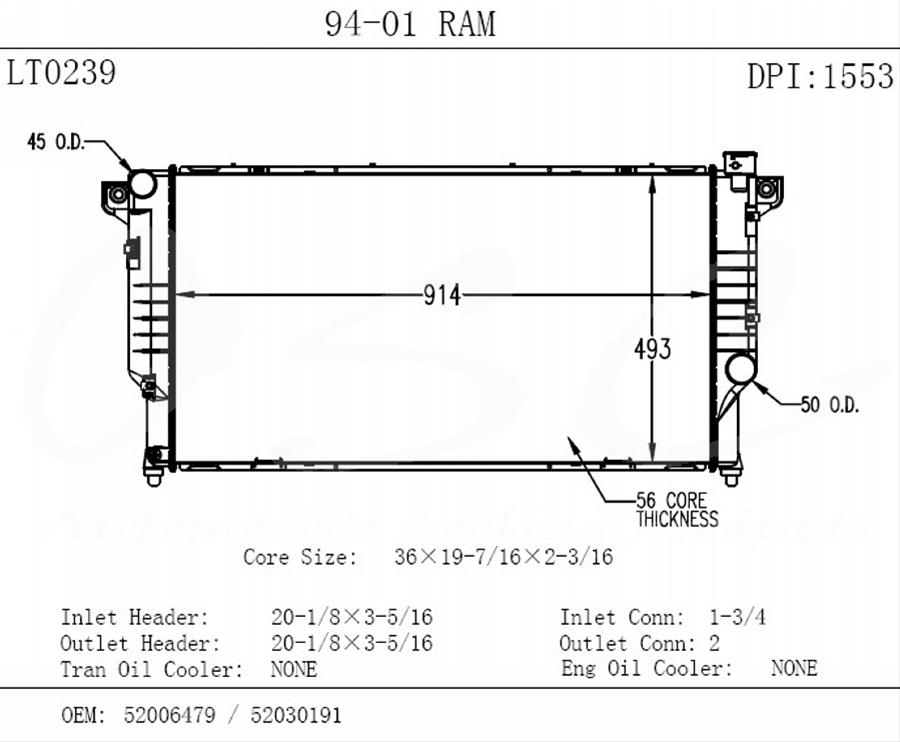 OSC Automotive Products 1553 OSC Automotive Radiators | Summit Racing