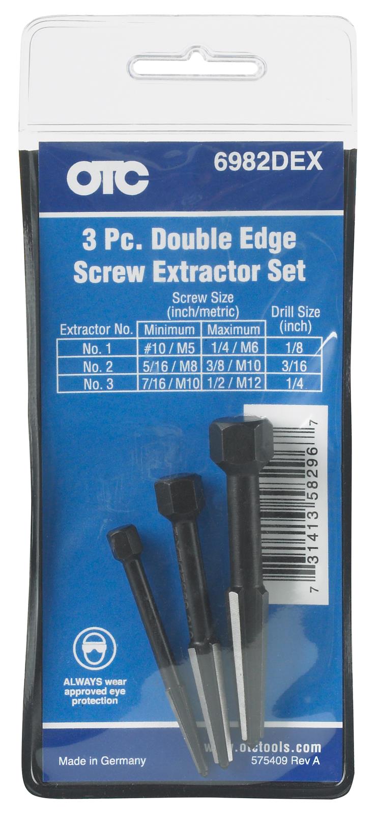 OTC Tools 6982DEX OTC Double Edge Screw Extractors Summit Racing
