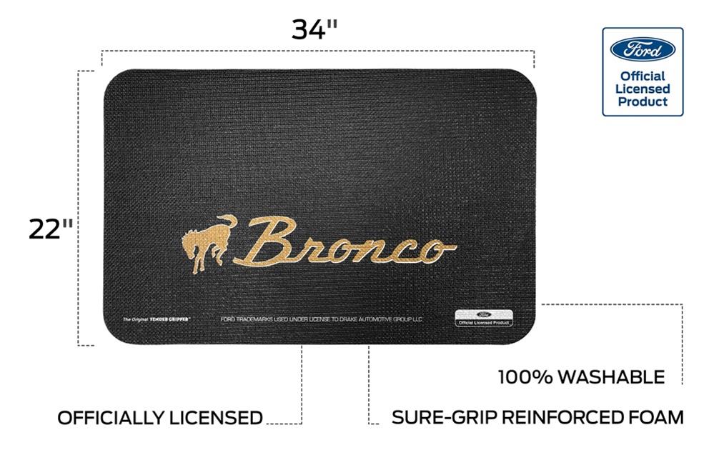 Fender Gripper Covers FG2141 Cover, Foam/Vinyl, Black, Bronco Logo, 22 in. x 34 in., Each thumbnail 3