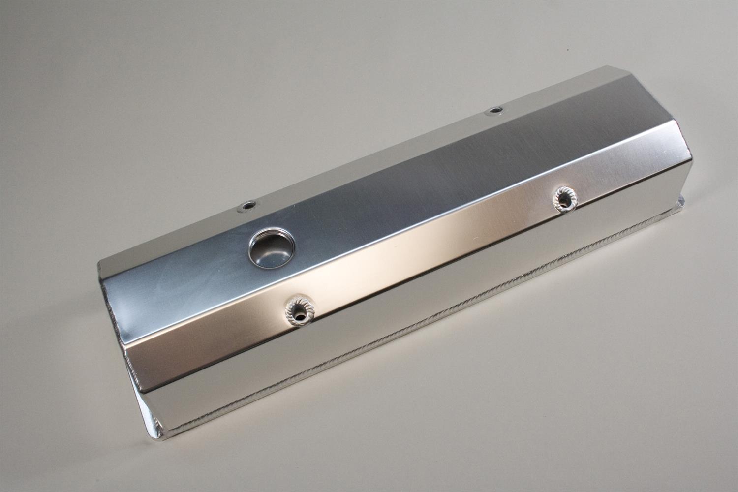 PRW Billet Rail Valve Covers - SBC Tall Silver