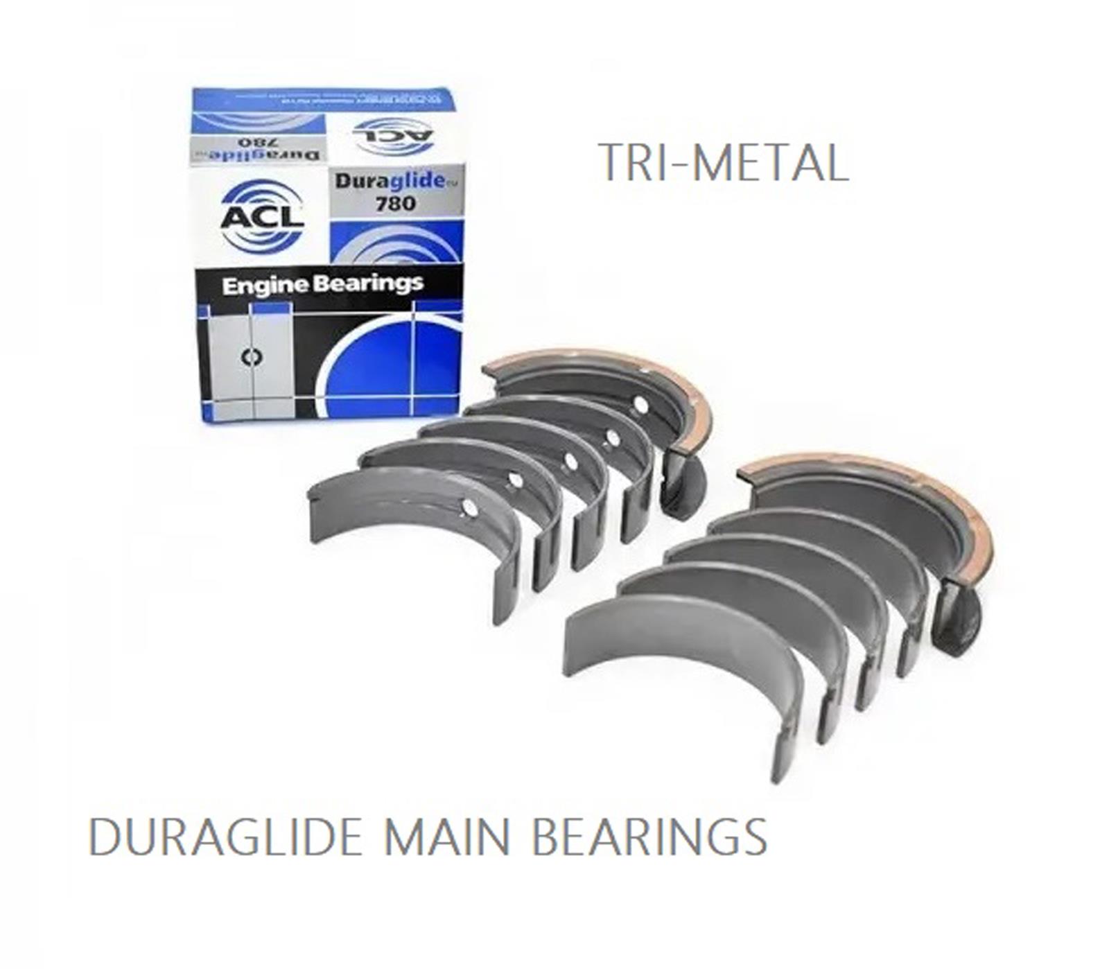 ACL 1965-2000 Chevy V8 396/402/427/454 .01mm Oversized Main Bearing Set thumbnail 2