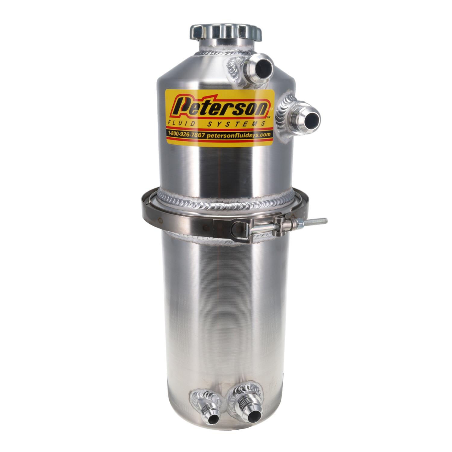 Peterson Fluid Systems Oil Tank 2.0 Tank Single Scavenge Inlet -12AN Male Fittings