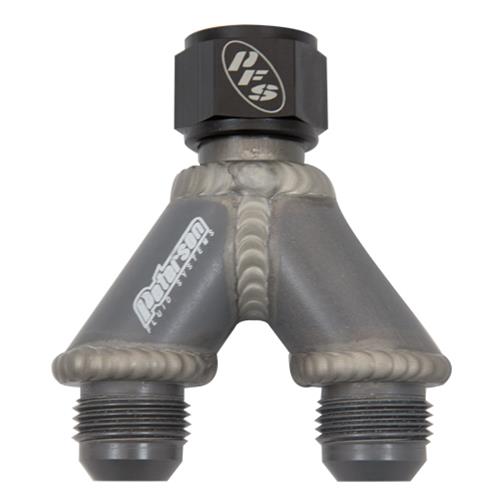 Peterson Fluid Systems Y-Manifold -20AN B-Nut To 12/12