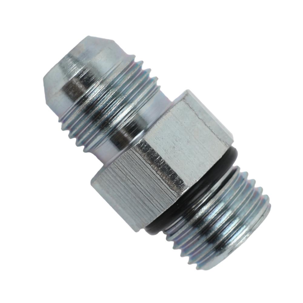 PSC Hydraulic Adapter Fittings H6400-6-6 Fitting, Straight, -6 AN Male Threads, 9/16-18 in. Male O-ring, Steel, Natural, Each