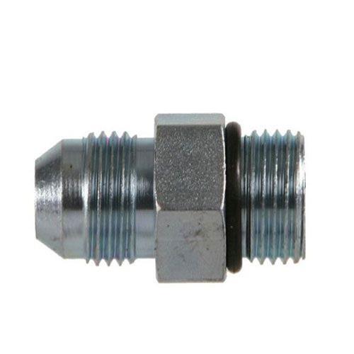 PSC Hydraulic Adapter Fittings H6400-8-8 Fitting, Straight, -8 AN Male Threads, 3/4-16 in. Male O-ring, Steel, Natural, Each
