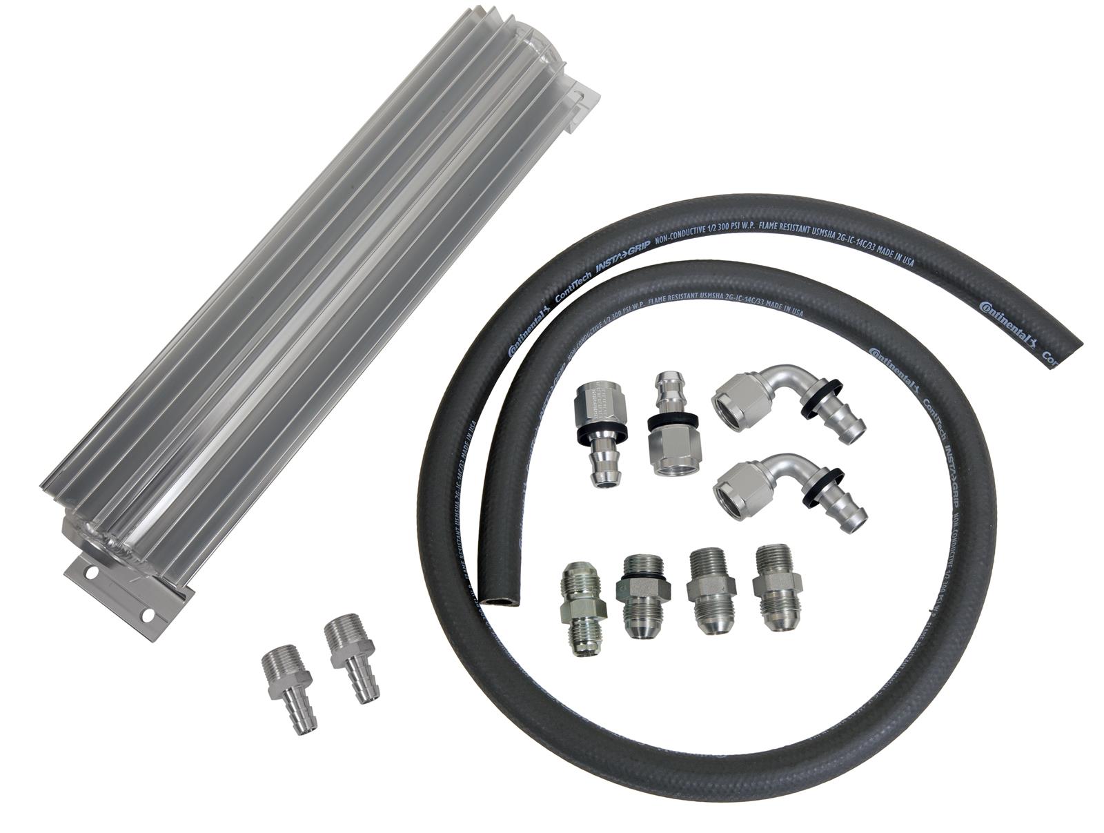 PSC Fluid Cooler Kits for 2012-2017 WRANGLER, 2018 WRANGLER JK - HK2098 Power Steering Cooler, Aluminum Heat Sink, Natural, Jeep, JK, 3.6L, Kit