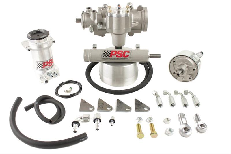 PSC Hydraulic Assist Steering Systems for 1971-1979 CJ5, 1971-1975 CJ6, 1976-1979 CJ7 - SK110 Box, Steering, Cast Iron, Black, Cylinder, Pump, Jeep, Kit thumbnail 2