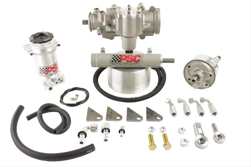 PSC Hydraulic Assist Steering Systems for 1980-1983 CJ5, 1980-1986 CJ7 - SK115 Box, Steering, Cast Iron, Black, Cylinder, Pump, Jeep, Kit thumbnail 2