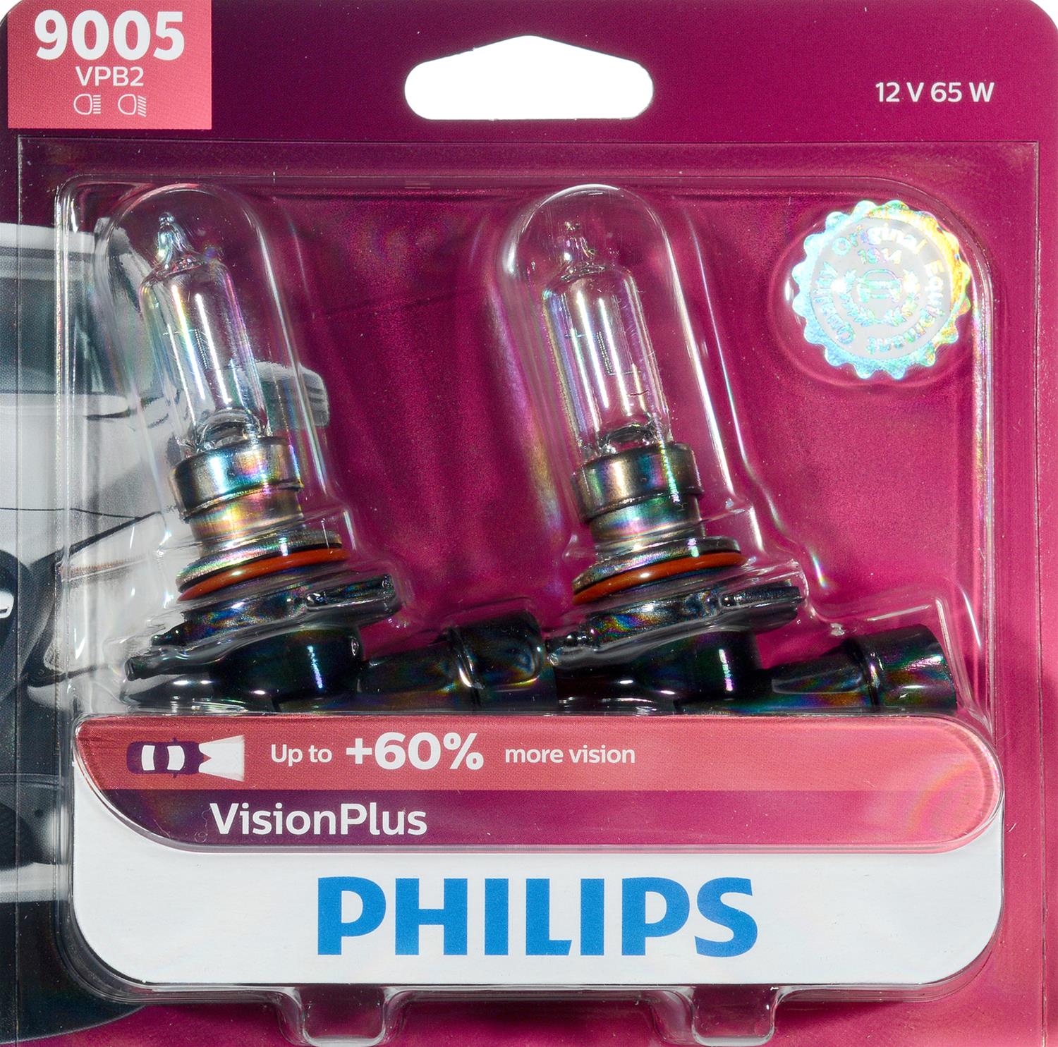 Philips Auto Lighting 9005VPB2 Philips VisionPlus Headlight Bulbs