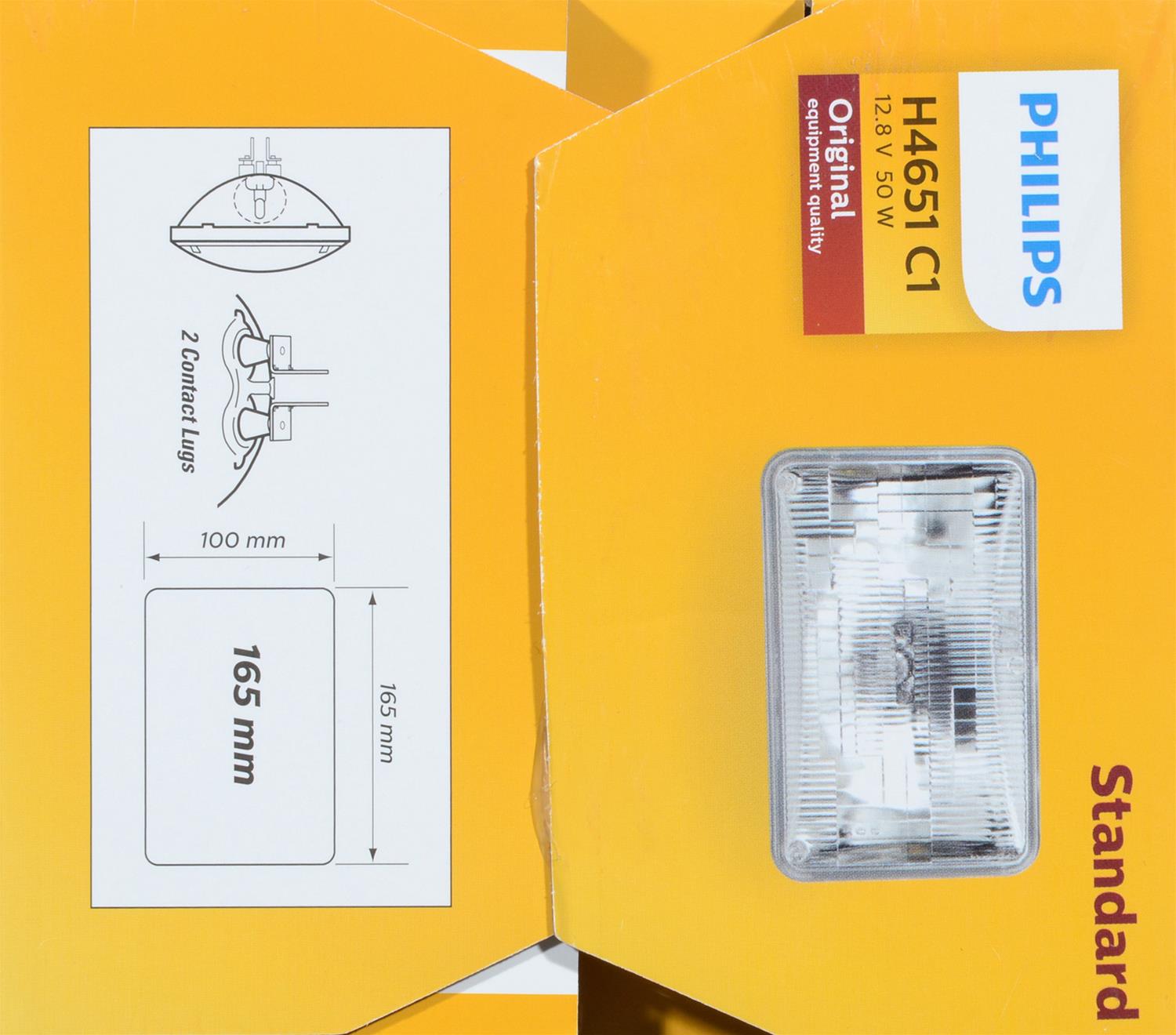 Philips Auto Lighting H4651C1 Philips Standard Sealed Beam