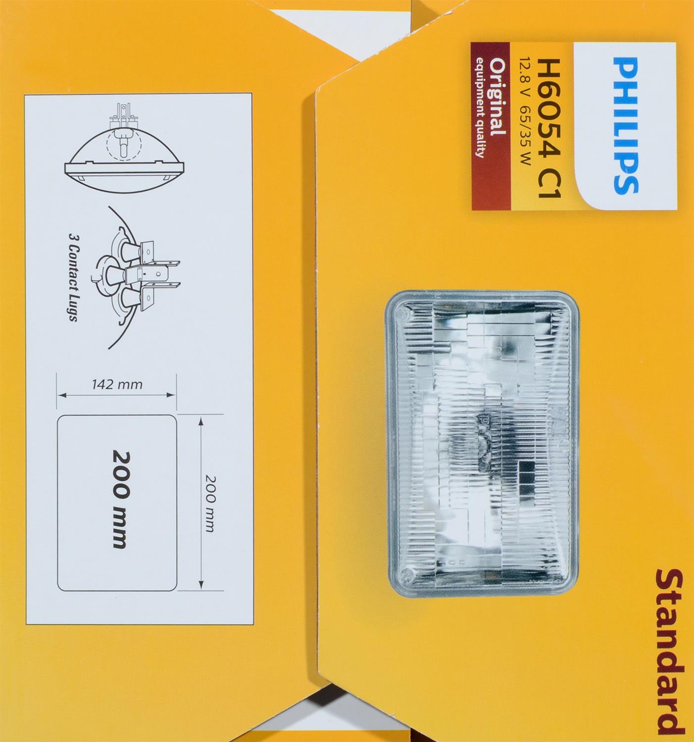 Philips Auto Lighting H6054C1 Philips Standard Sealed Beam Headlights