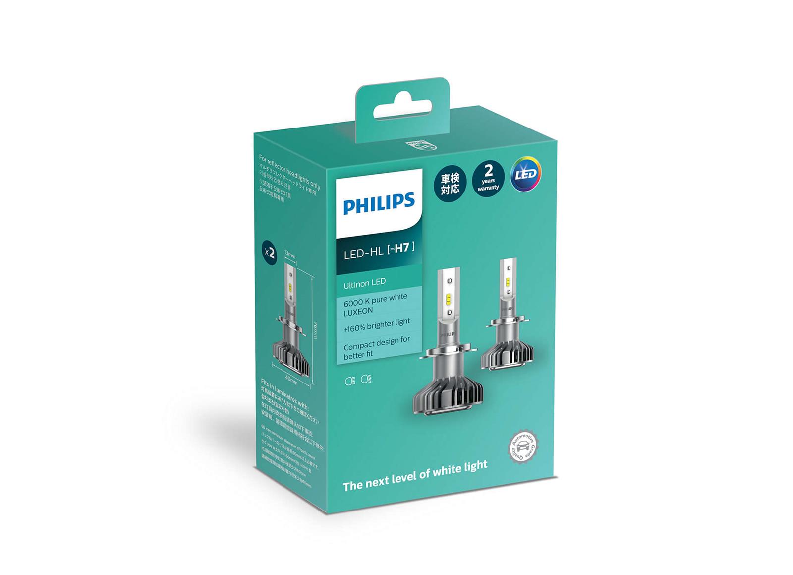 Philips Auto Lighting H7 Philips Ultinon LED Light Bulbs