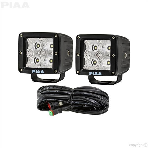 PIAA Light Bars, Pods and Fog Lights 26-06303 Auxiliary Light, Quad Series LED Cube Kit in Flood Beam w/ Harness thumbnail 3