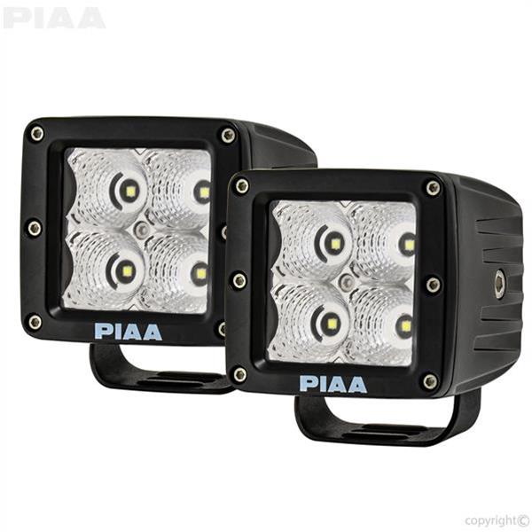 PIAA Light Bars, Pods and Fog Lights 26-06303 Auxiliary Light, Quad Series LED Cube Kit in Flood Beam w/ Harness thumbnail 2
