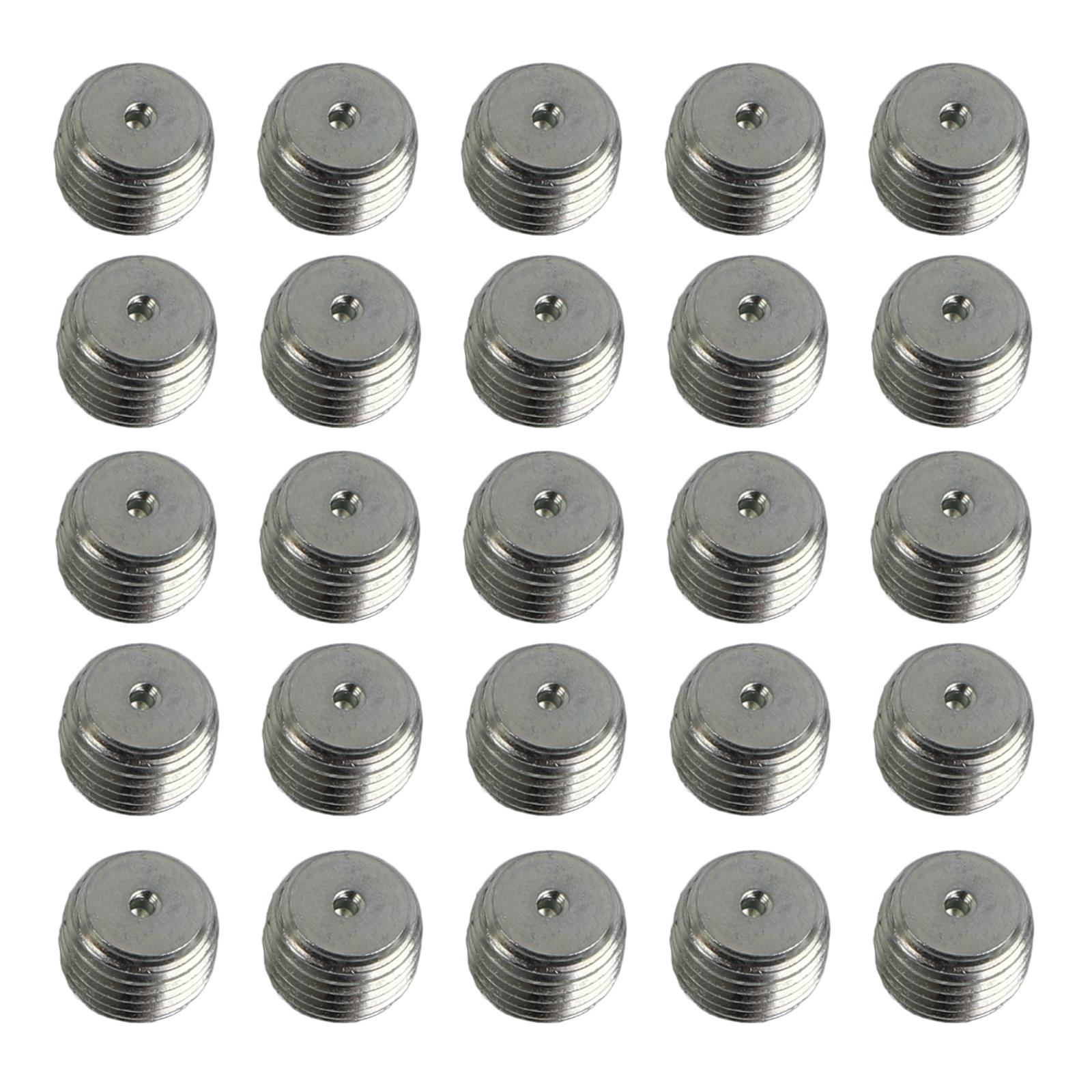 Pioneer Plugs PP-454-25 Fittings, Pipe Plug, 1/4 in. NPT, Steel, Natural, Oil Relief Hole, Set of 25