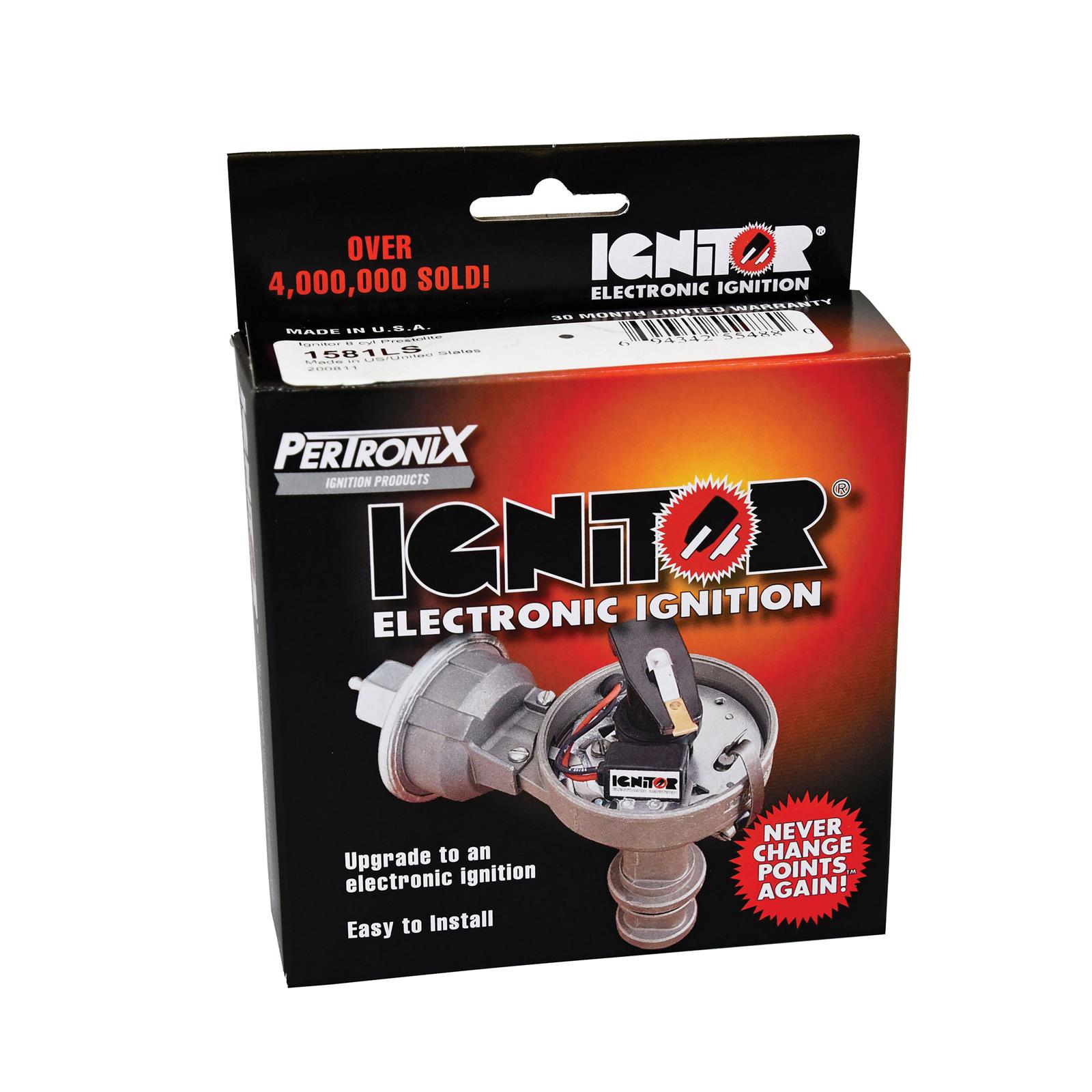 PerTronix Ignitor Lobe Sensor Solid-State Ignition Systems 1581LS Distributor Conversion, Ignitor®, 12 V, Prestolite, Kit