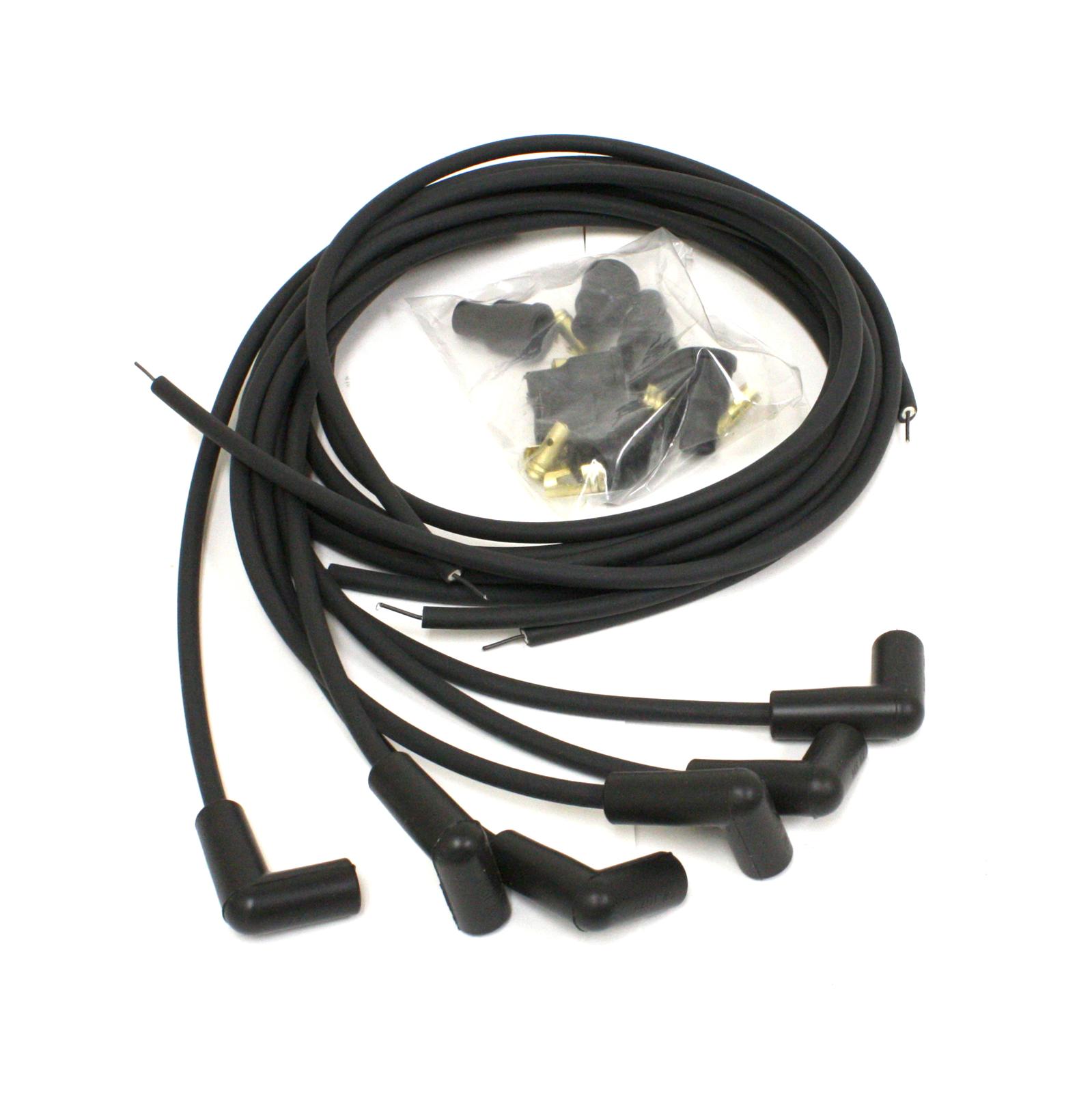 PerTronix Flame-Thrower 7mm Stock Look Spark Plug Wire Sets 706190 Wires, Look, Spiral Core, 90 degree Boots, Black, 6 Cylinder, Set