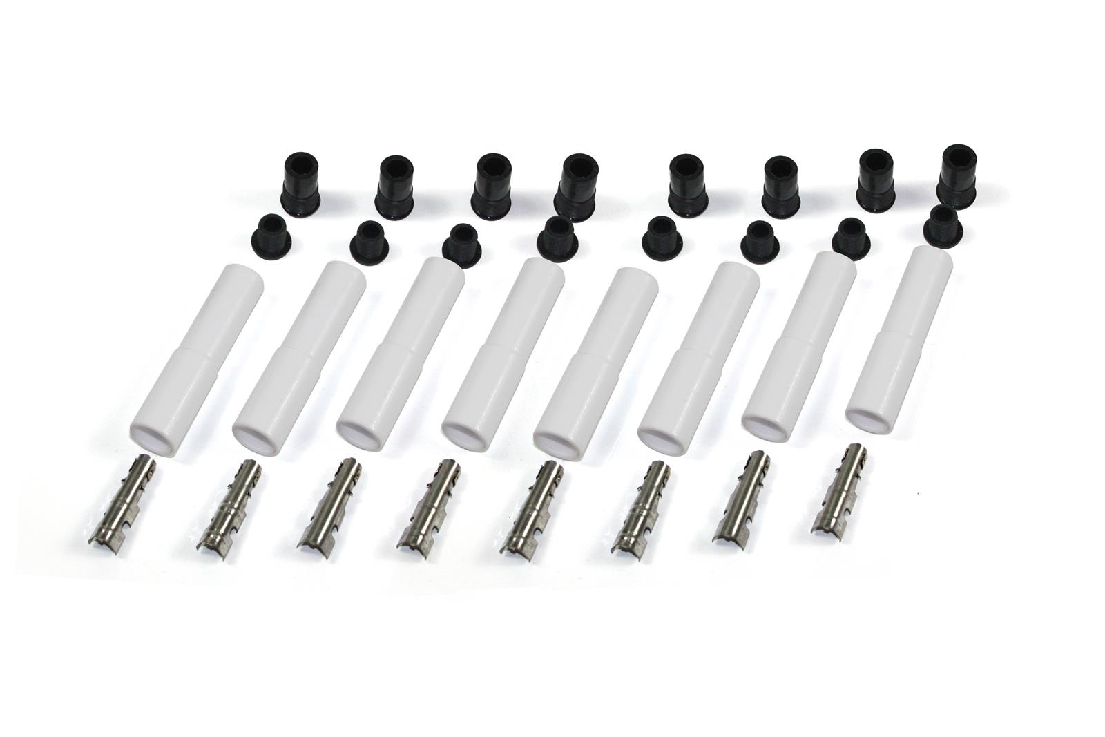 PerTronix Flame-Thrower Ceramic Hi-Temp Universal Spark Plug Boots 8502HT-8 Wire Boot, Ceramic, Ceramic, Straight, Set of 8