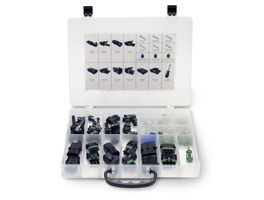 PerTronix Weatherpack Connector Kits A2020 Weatherproof Connectors, Plastic, Black, 10 to 24-Gauge AWG, Set of 209 thumbnail 3