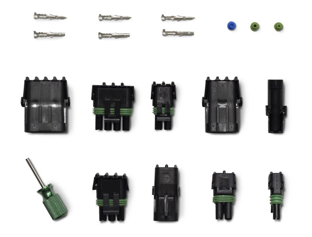 PerTronix Weatherpack Connector Kits A2020 Weatherproof Connectors, Plastic, Black, 10 to 24-Gauge AWG, Set of 209 thumbnail 4