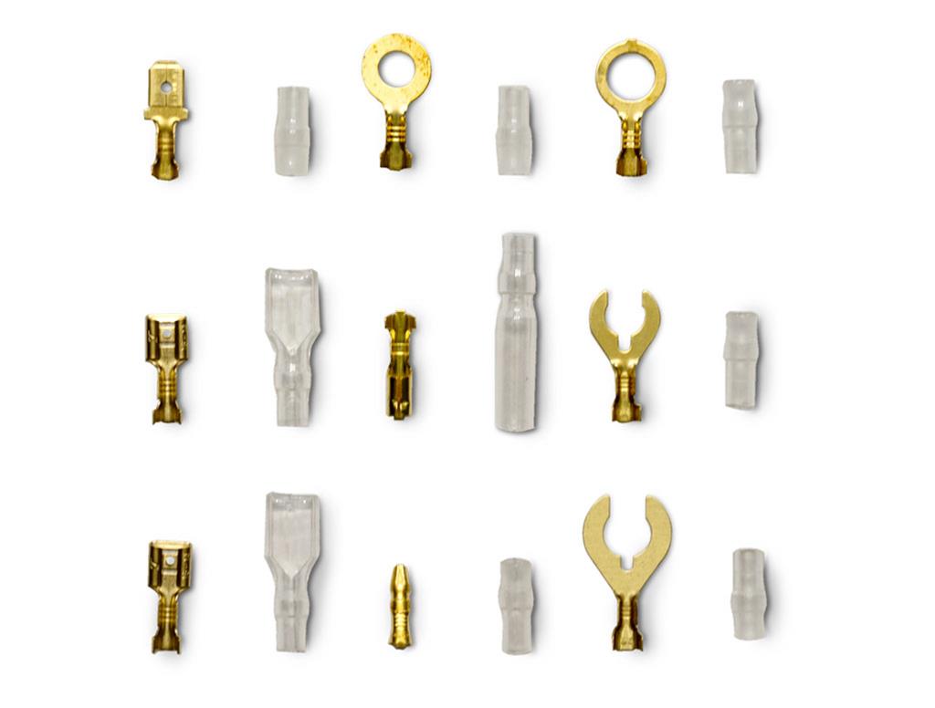 PerTronix Terminal Kits A2032 Solderless Kit, Brass Open Barrel, with Clear PVC Covers, Kit thumbnail 4